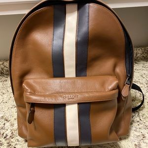 Men’s Leather Coach Backpack